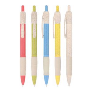 Penna Eco in Paglia di Frumento clip in gomma