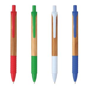 Penna sfera in Bamboo con clip in plastica